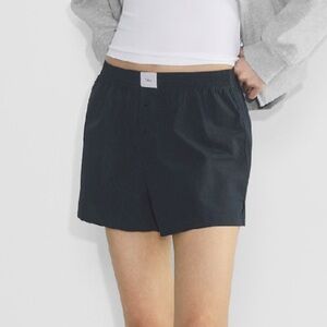 TNA Aritzia Black Dally Poplin Boxer Short